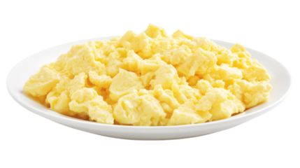 Scrambled Eggs on a Plate.