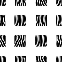 Seamless pattern with zebra on a white background