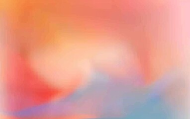 A blurry pink and blue background with a red swirl