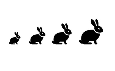 Vector rabbit  logo design template

