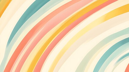 Abstract illustration featuring soft, wavy lines in pastel colors.