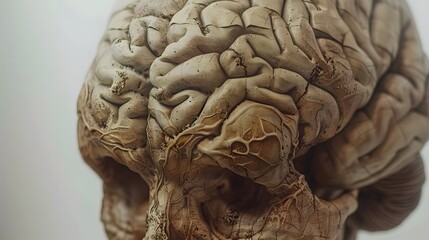 Fototapeta premium Aging Brain Illustration: Understanding the Complexities of Neural Degeneration and Cognitive Health