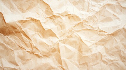 Fototapeta premium Creamy textured paper with crumpled surface.