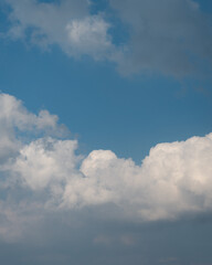 blue skies and clouds