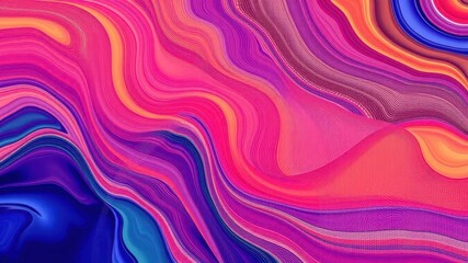 Obraz premium Abstract wave pattern background with vibrant colors and fluid lines, fluid, seamless
