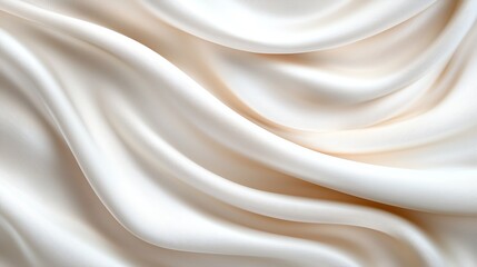 Obraz premium Smooth white silk fabric with elegant folds.