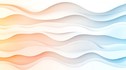 Colorful abstract wavy lines on white background.