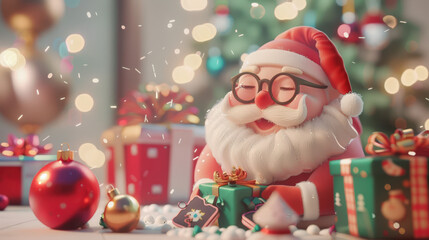 Obraz premium merry christmas 3d render
