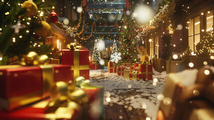 Fototapeta premium merry christmas 3d render