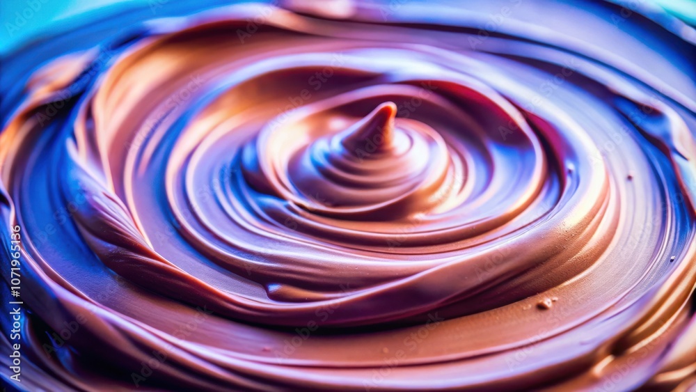 Poster A mesmerizing swirl of rich chocolate, creating a captivating abstract pattern of decadent indulgence.
