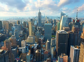 Obraz premium New York City Skyline View from Above