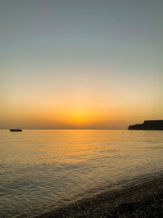 Watching the sunrise on a unique beach.