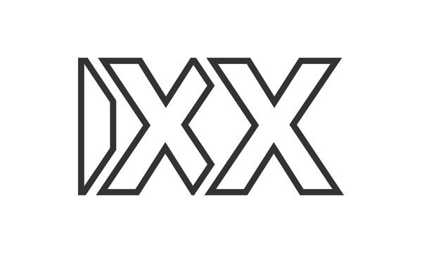 IXX logo design template with strong and modern bold text. Initial based vector logotype featuring simple and minimal typography. Trendy company identity.