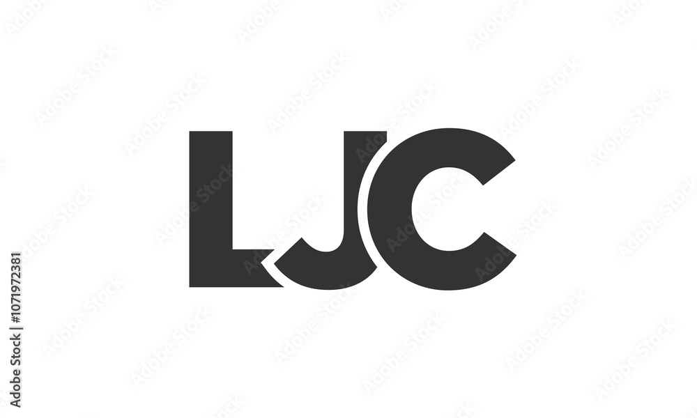 Fototapete ljc logo design template with strong and modern bold text. initial based vector logotype featuring s