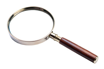 Magnifying glass isolated on white background as transparent. PNG. AI GENERATED