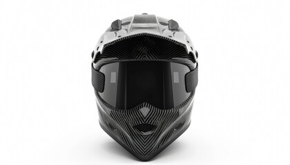 Black helmet with a black visor. The helmet is made of plastic and has a black visor