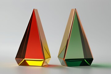 rectangular prism,copper,gold,red,green,yellow,spiritual,realistic,detailed