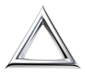 PNG A triangle symbol silver shape metal.