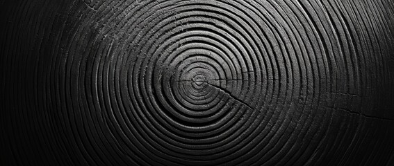 A black and white photo of a circle with a dark background