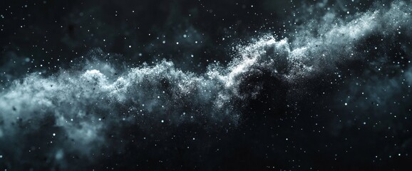 Fototapeta premium A black and white photo of a white explosion with a lot of white powder
