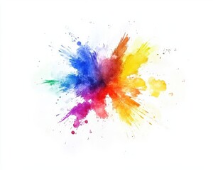 Fototapeta premium A vibrant splash of colors resembling an artistic watercolor explosion.