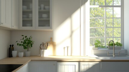 Bright Kitchen with Window View