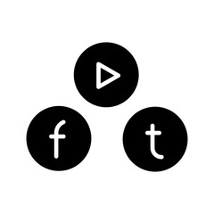 Obraz premium Social Media Vector Icon