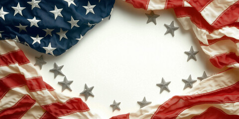 Obraz premium American patriotic background with copy space