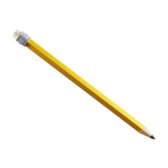 school pencil, a yellow school pencil, with an eraser on the tip