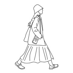 sketch of a woman posing