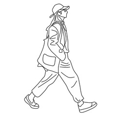 Fototapeta premium sketch of a woman posing