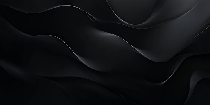 Elegant and sophisticated abstract background with smooth black waves, ideal for design projects in need of luxury