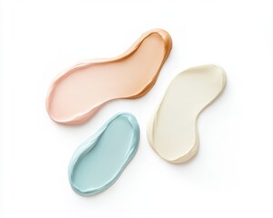 Fototapeta premium Colorful ceramic plates in soothing shapes, perfect for modern table settings.