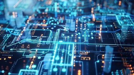 Digital Technology Future Internet Network - a futuristic and innovative visual. The white background emphasizes the connectivity and modernity of the digital network.