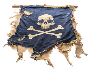 a flag with a skull and crossbones on it