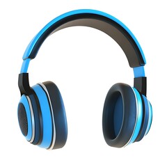 Modern headphones isolated on white
