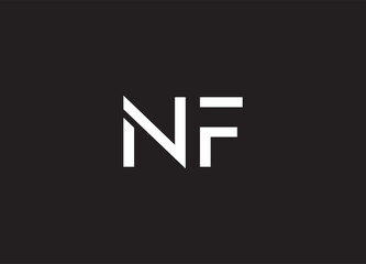 NF letter logo and initial logo design