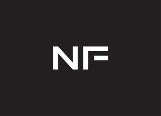 NF letter logo and initial logo design