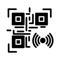 QR Code Wi-Fi Vector Icon