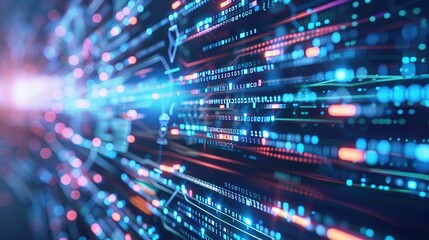 Digital Technology Future Internet Network - a futuristic and innovative visual. The white background emphasizes the connectivity and modernity of the digital network.