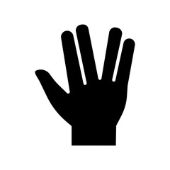 Obraz premium Vulcan Salute Vector Icon