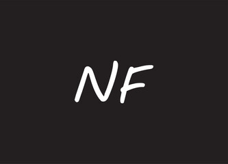NF letter logo and initial logo design