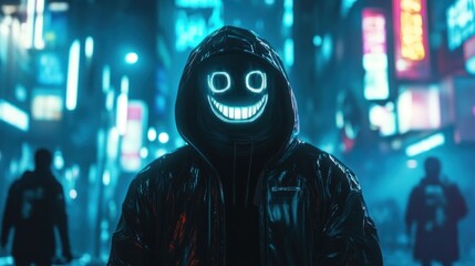 Obraz premium Neon City Mask