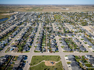 Aerial Drone View of Martensville, Saskatchewan