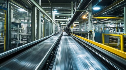 Conveyor Belt System in Industrial Setting