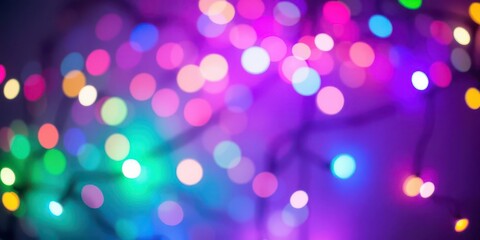 Abstract background of vibrant and colorful Christmas lights for the holiday season, vibrant, seasonal, glowing