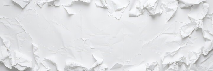 Obraz premium Close up of crumpled white paper, concept, blank, balled up