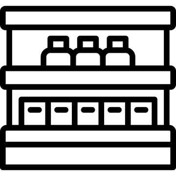 recommend clip art: shelf icon illustration design with outline