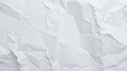 Obraz premium Crumpled white paper background with light shadow, details, creased, rough