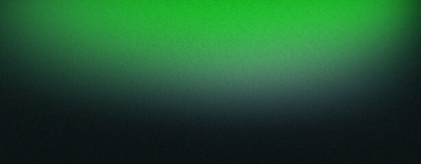 Green white light grain gradient on black background, abstract color flow, noisy texture effect